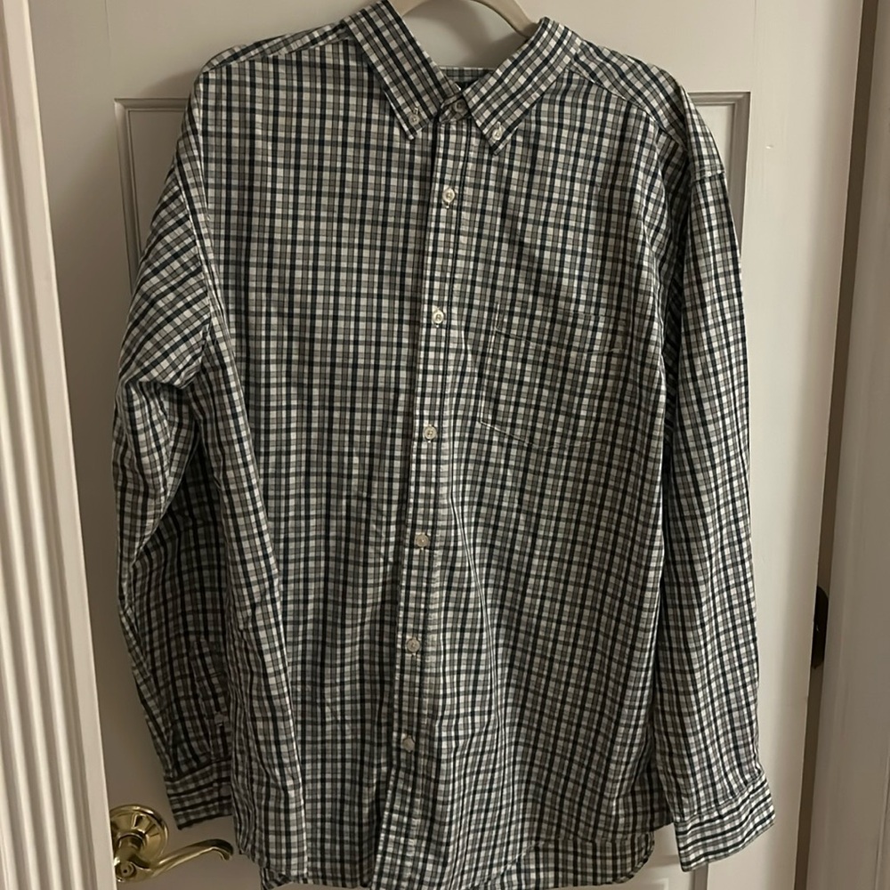 Haggar Blue/Green/White Buttondown